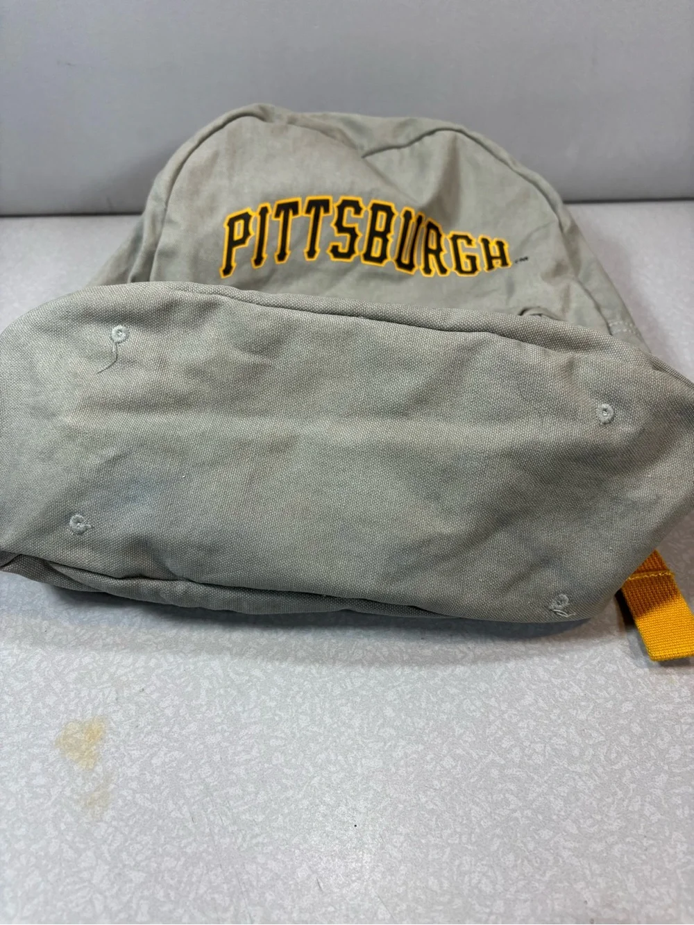 Herschel Supply Co MLB Pittsburg Pirates Backpack Grey and Yellow Spellout